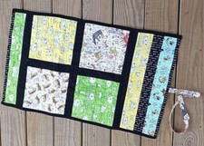 Quilted Changing Pad Play Mat Handmade Pieced Patchwork Machine Quilted Cotton
