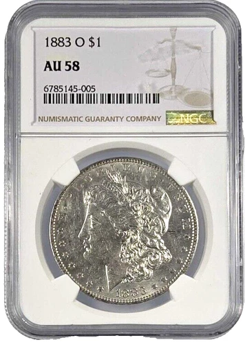 1883 O AU58 Morgan Silver Dollar $1 NGC*