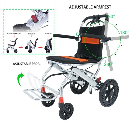 All-Terrain Folding Wheelchair Ultra-Light Portable Transport for Senior Bag - Picture 5 of 8
