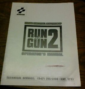 Konami Run And Gun 2 Arcade Video Game Manual Good Used Original Ebay