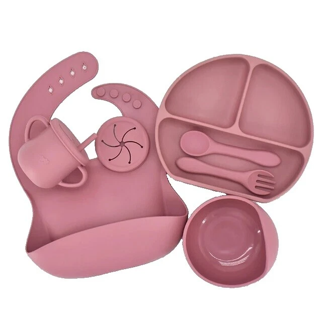 Conjuntos de plato de bebé de silicona