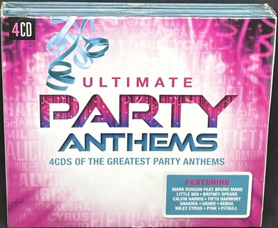 ULTIMATE PARTY ANTHEMS - VARIOUS ARTISTS, 4X CD ALBUM, (2018), NEW & SEALED.