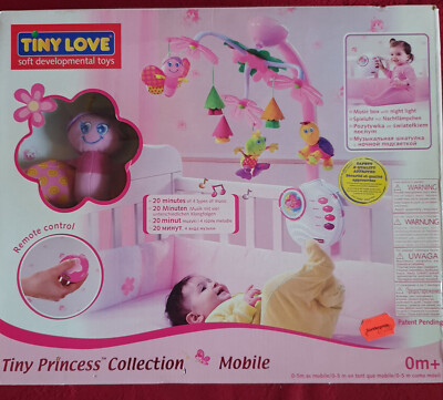 Baby Bett- Mobiles/ Spieluhr v. Tiny Love mit Nachtlicht, Fernbedienung
