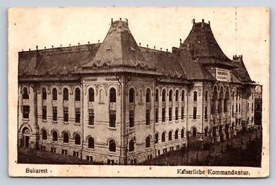 Postcard Bucharest Romania Imperial German Headquarters WW1 Kommandantur AY14
