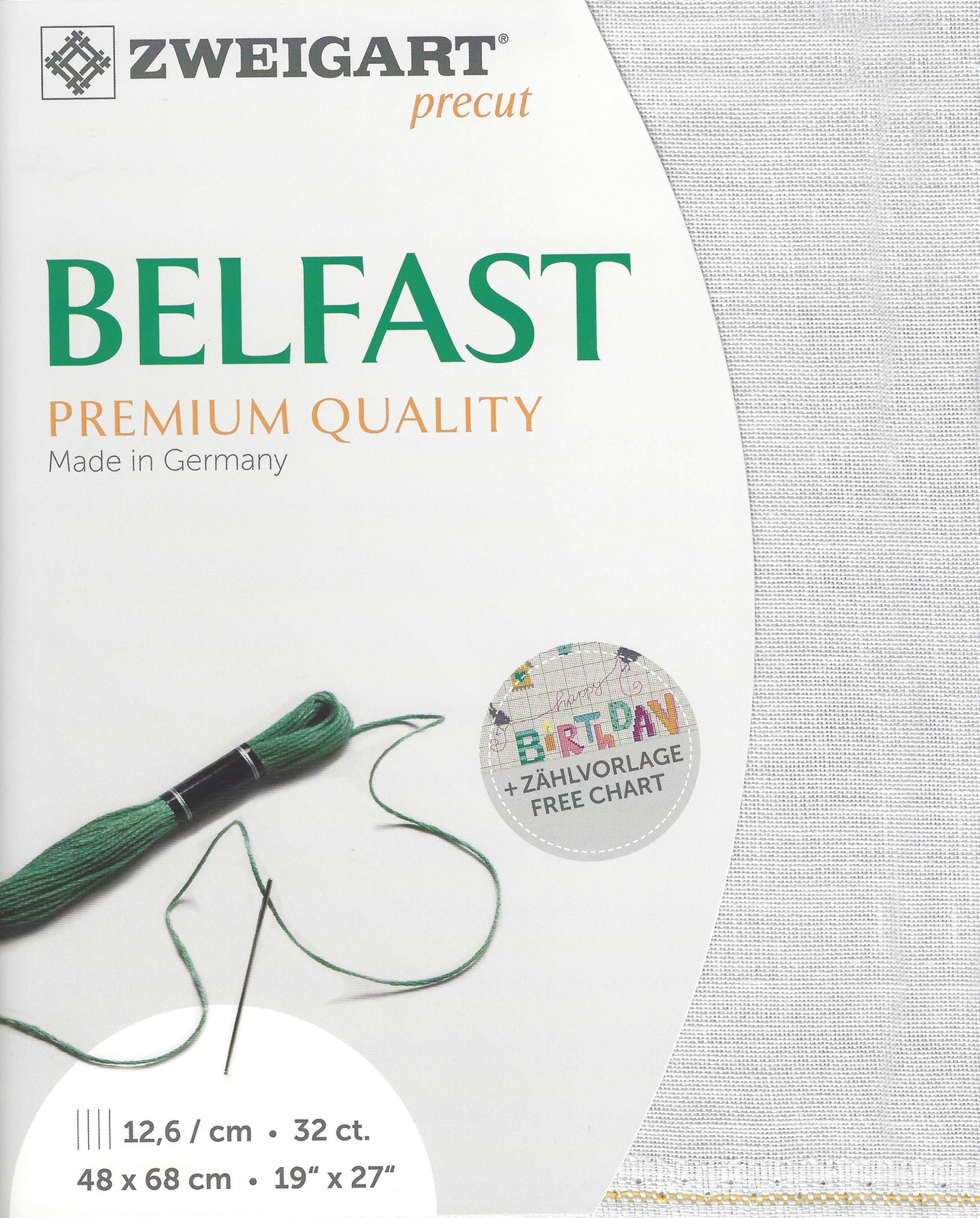 Precut Zweigart Belfast 32 count Pearl 3609/2055