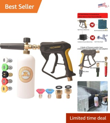 #ad #ad X 887 High Pressure Washer Gun Powerful Foam Cannon 7 Nozzles Car Washing $78.97