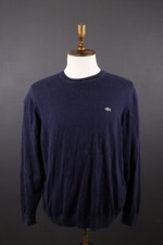 Lacoste Blue Vintage Knit Long Sleeve Sweater Size FR 8 / US 3XL