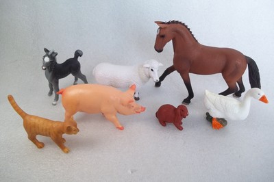 Schleich Safari Battat Animal Figures Farm Lot Horse Foal Pig Goose Rabbit