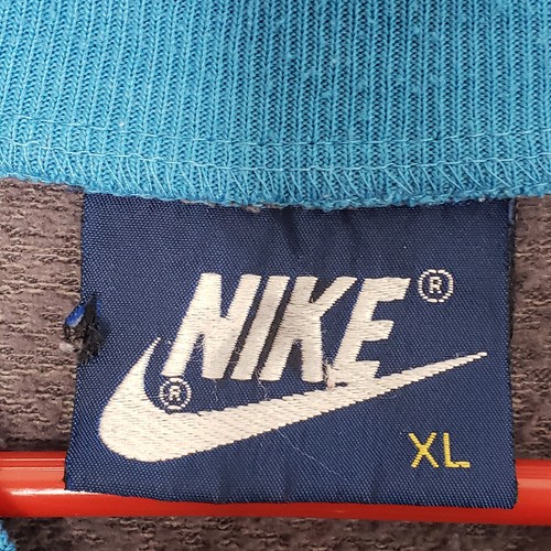 Vintage Nike Sweatshirt Swoosh Logo Patch Mens XL Blue Red Grey Track Jacket - Picture 4 of 9
