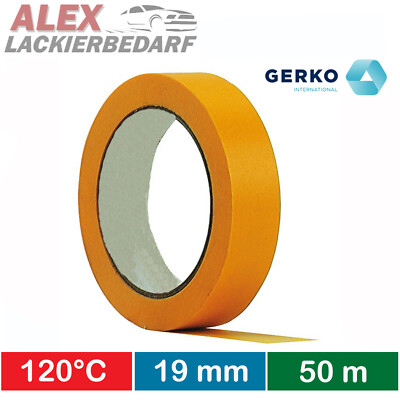 6x GERKO Maler Abdeckband Gold 19mm x 50m Klebeband Lackierer Autolack 