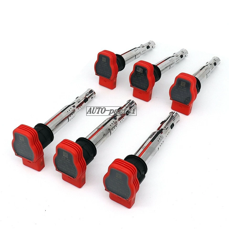 6X OEM GENUINE Volkswagen Touareg RED Ignition Coil 06E905115GAudi A6 Q5 S5 3.0T - Image 2 of 4