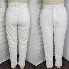80s white denim Wash Jeans High Waist Mom Jean LEE Riders Waist 32