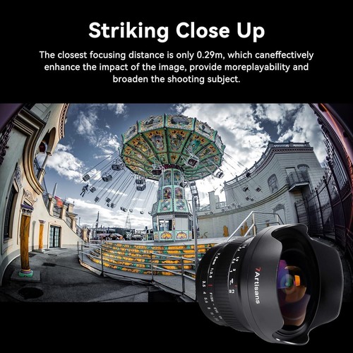 7artisans MF 7.5mm F3.5 Manual Fisheye Lens For Canon EF DSLR Lens for 80D 200D - Picture 4 of 9