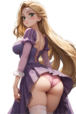Rapunzel Waifu Weatherproof Anime Sticker 6'' Car Decal