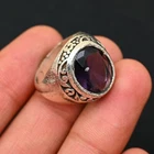 Purple Amethyst Men's Ring 925 Sterling Silver Handmade-Statement All Size BJ200