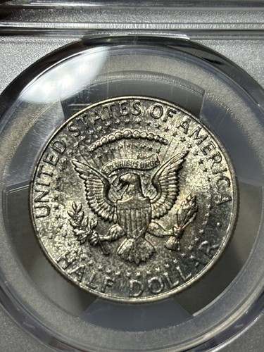 1964 P Kennedy Half Dollar PCGS Goldshield MS66+ Rainbow Toned PQ - Picture 6 of 11
