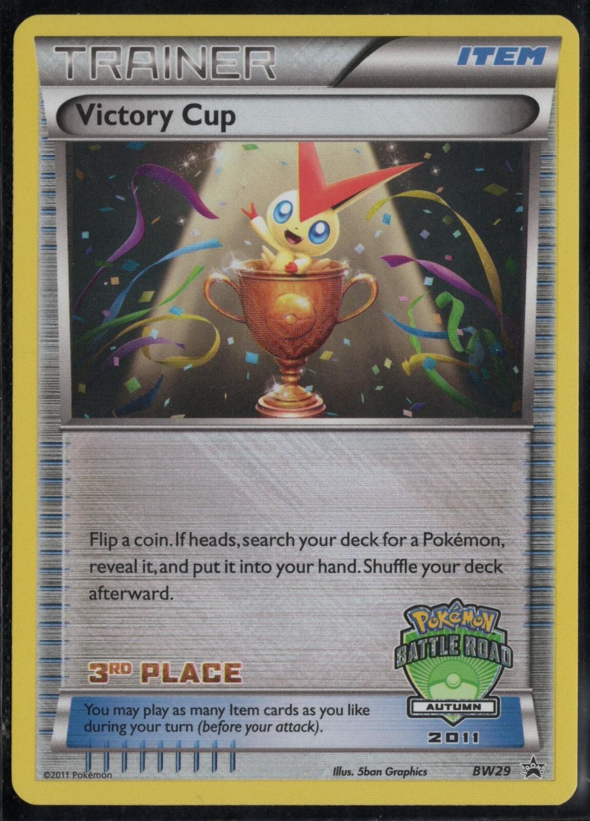 Pokemon Victory Cup BW29 Battle Road 3rd Place Autumn 2011 Promo Holofoil NM!!