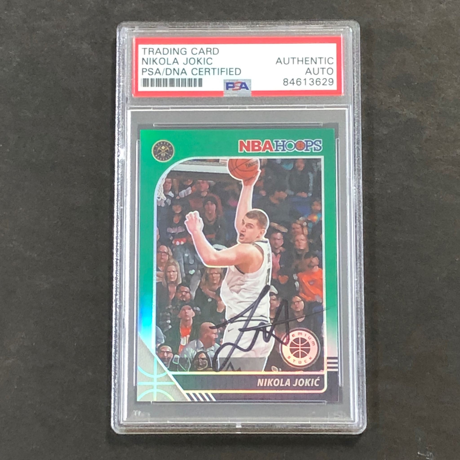 Nikola Jokic Autographed Signed Denver Nuggets 2019-20 NBA Hoops #47 AUTO PSA Slabbed Nuggets 