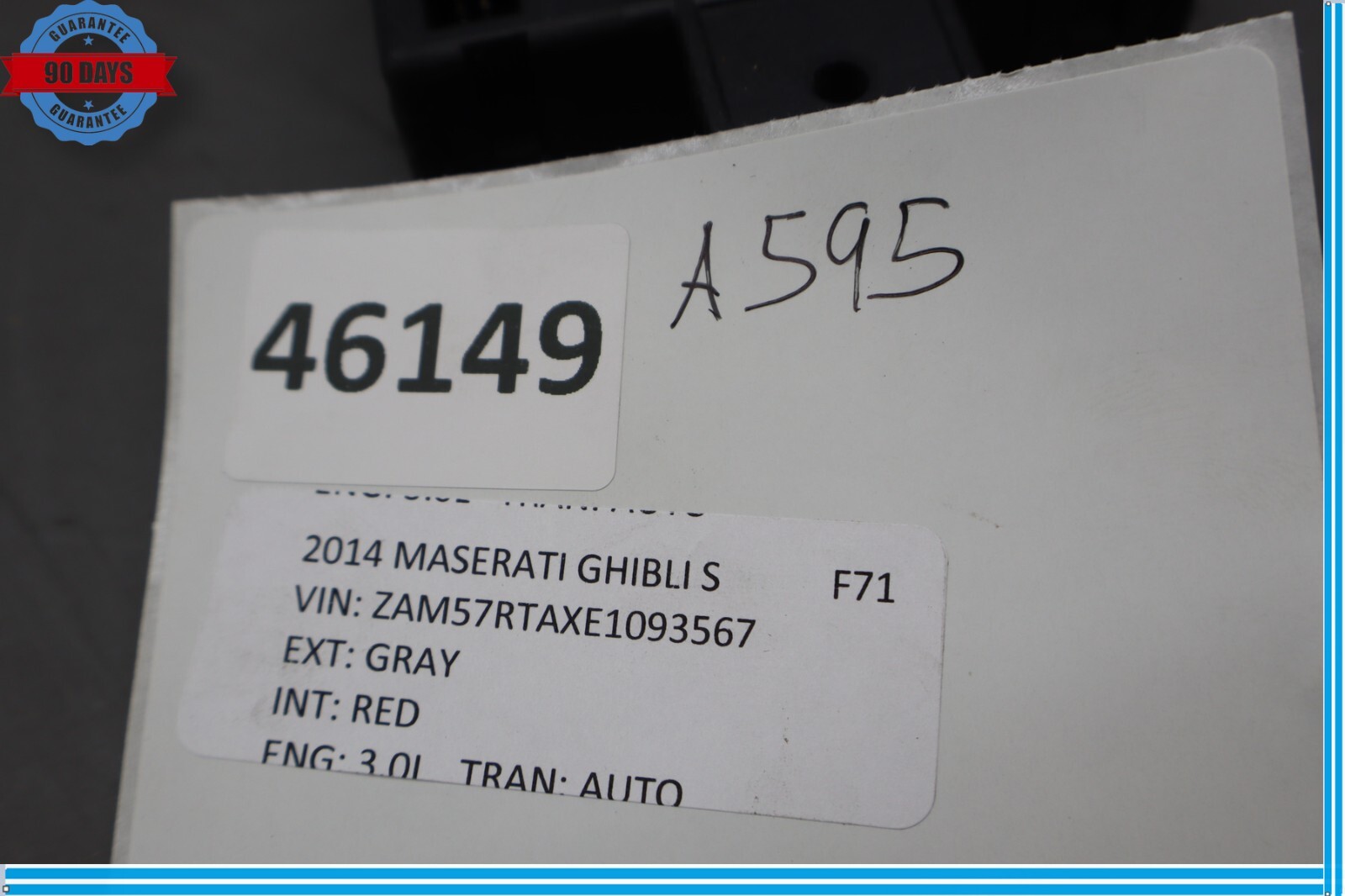 14-17 Maserati Ghibli S Front Right Passenger Door Control Module Unit Oem