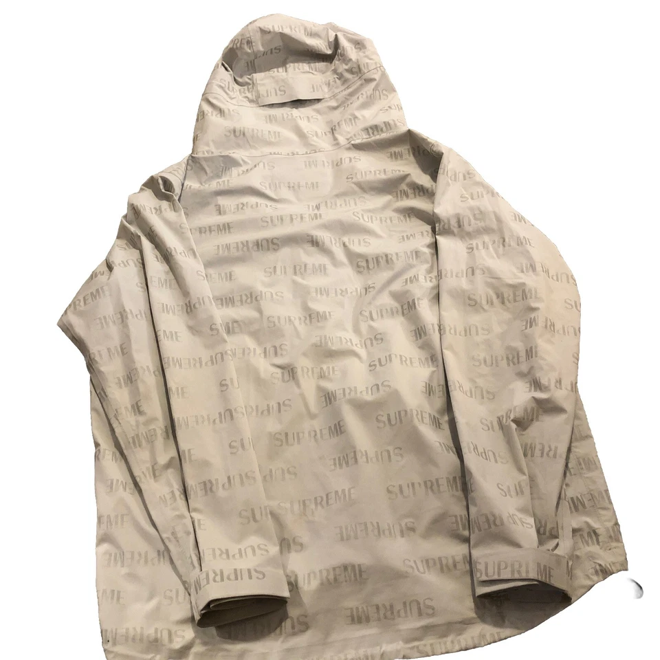 Supreme 3m Chaqueta Reflectante Chaqueta Blanca XL Cremallera Con Capucha Impermeable Costura Cintada Foto 4 de 4