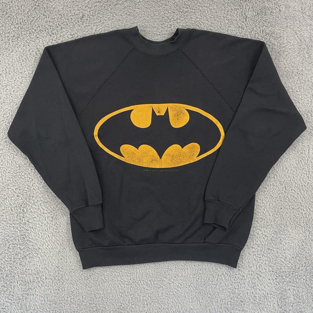 80s BATMAN DC comics スウェット　墨黒　フェード 80s BATMAN DC comics スウェット 墨黒 フェード