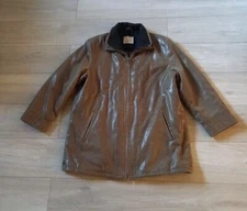 GELCO Taupe Snakeskin Sheen Print Lightly Padded Jacket Double Zip Pockets UK14