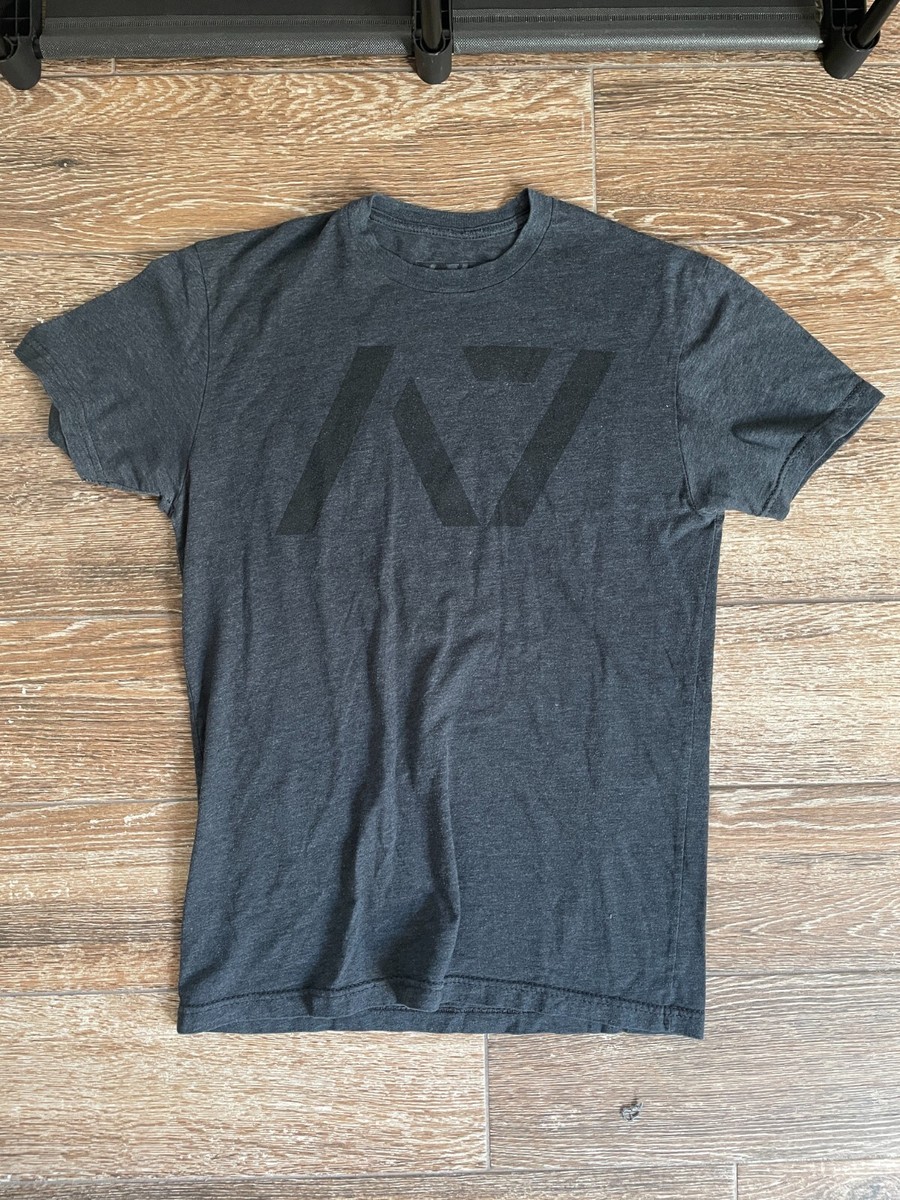 A7 Bar Grip Heather Grey Tee T-Shirt Small S Squat Bench
