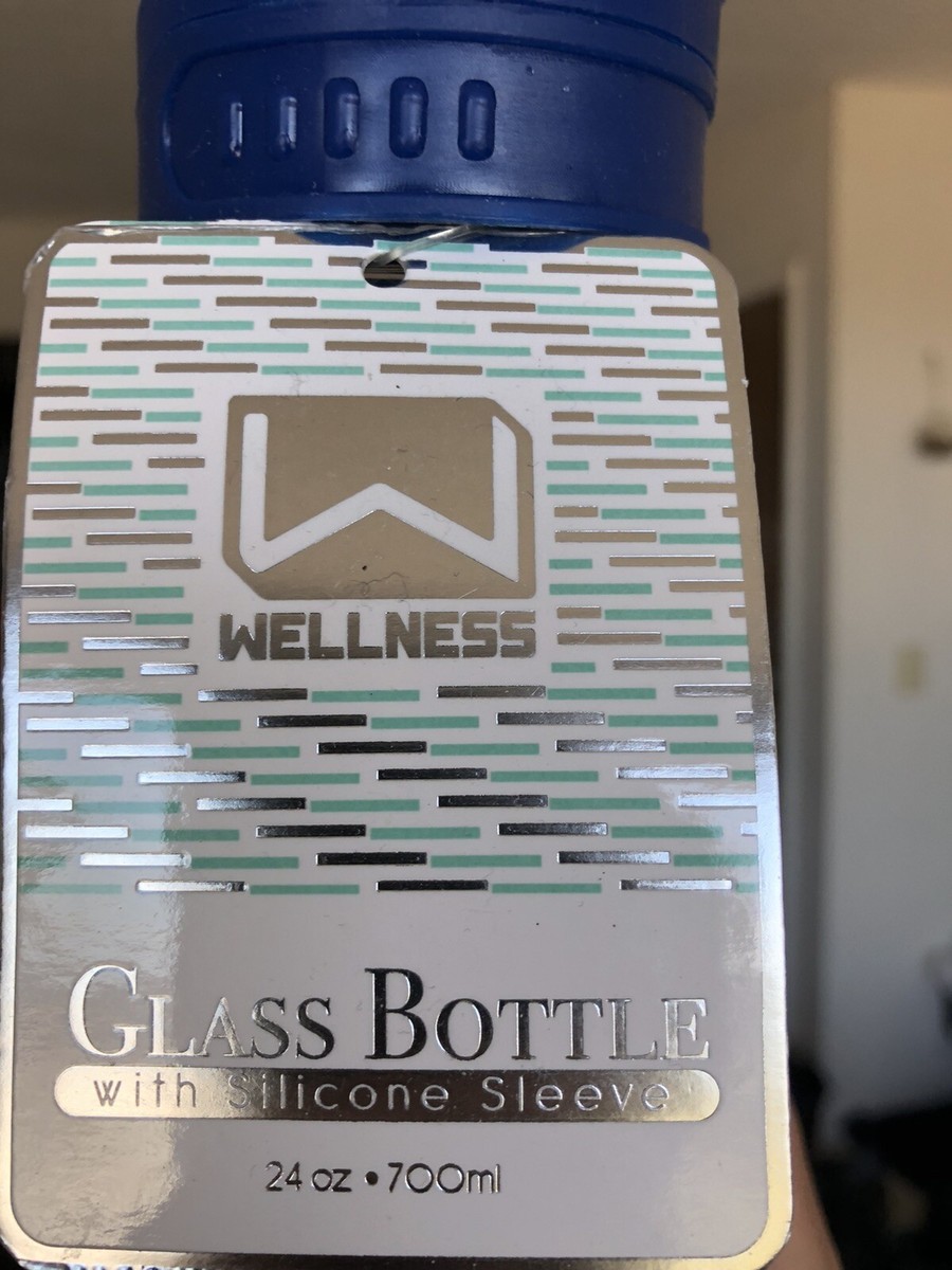 Wellness Glass Bottle With Silicone Sleeve 24oz (BPA free) | eBay