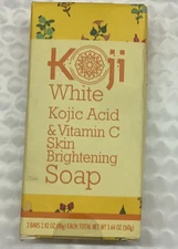 Koji White: Kojic Acid & Vitamin C Skin Brightening Soap, 2 bars, ea 2.82 oz
