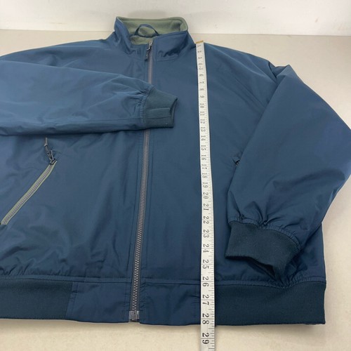 Orvis Fleece Lined Bomber Jacket Size Large Full Zip Navy Blue Men’s - Picture 12 of 16