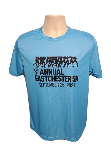 2021 8th Annual Eastchester 5k Mens Small Blue Jersey