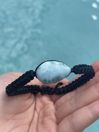 Genuine Larimar Crystal (Adjustable) Bracelet - Picture 13 of 17