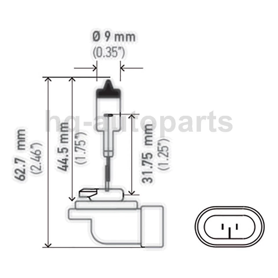 Bombilla antiniebla para Cadillac Seville 1990 1989 1988 1987 1986 Foto 2 de 4