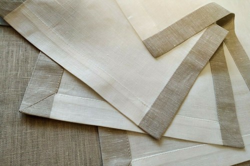 100% linen luxury set tablecloth + 6 napkins - placemat natural premium quality - Picture 6 of 8