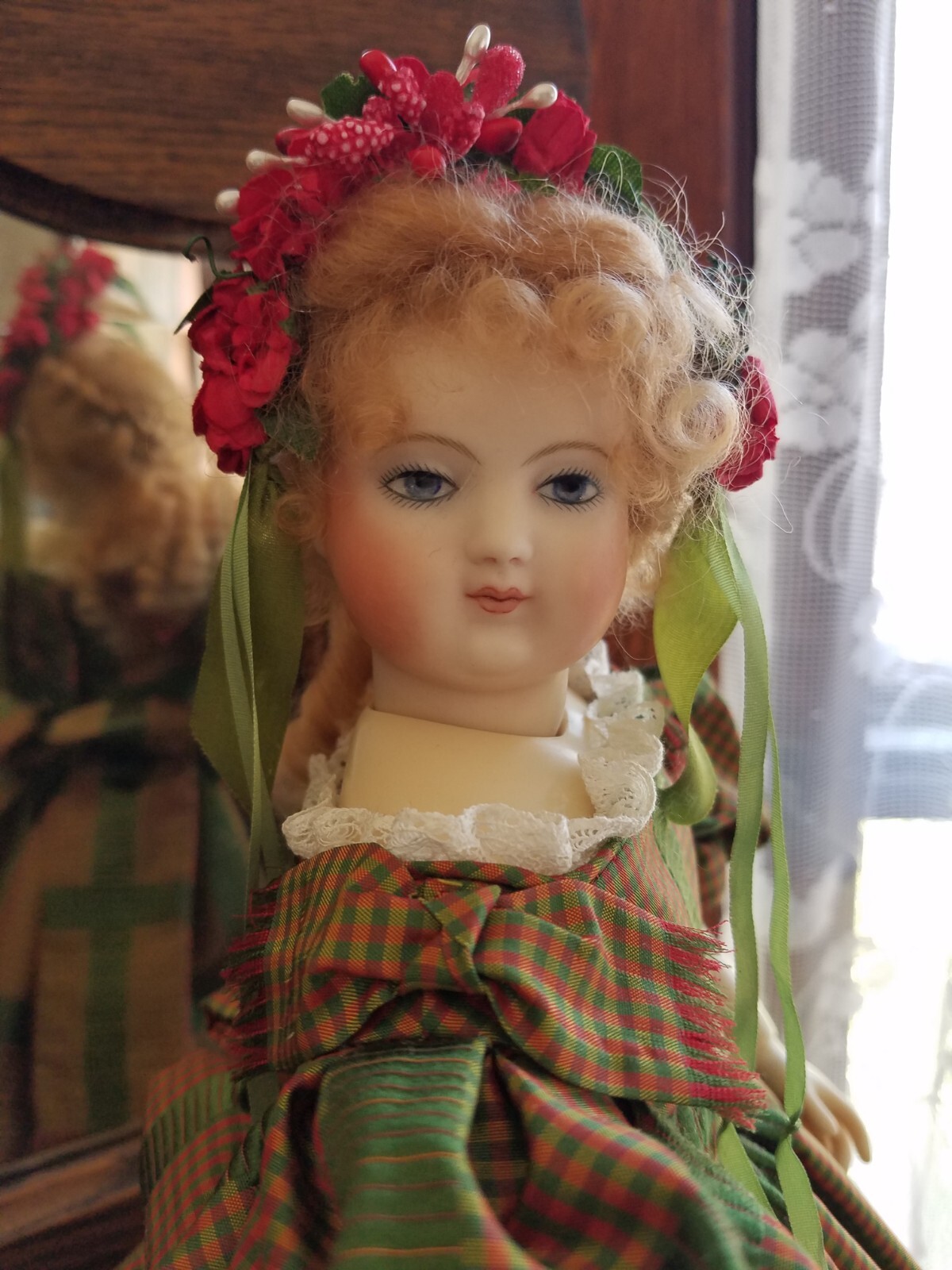 Antique Style Silk Dress and for 15" Huret/Rohmer/FG/Doleac