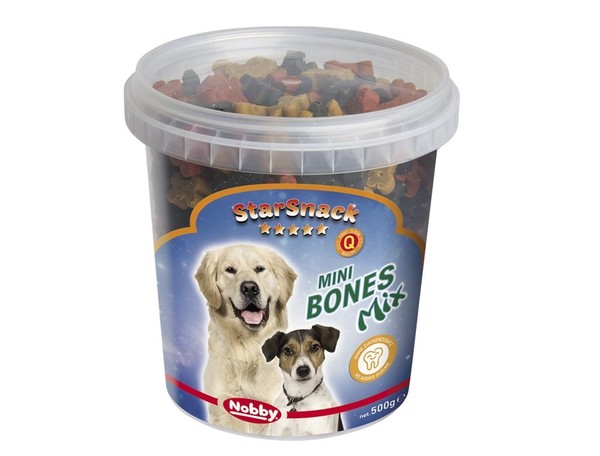 "Nobby Starsnack \"Mini Bones Mix\" Bony Mix Dose 500 G Hund Dog Snack Leckerlie"-image