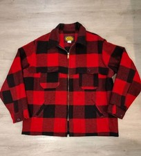 Vintage Woolrich Buffalo Plaid Wool Mackinaw Jacket Mens Size XL USA Made