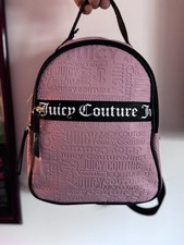 99 / NEW Juicy Couture mini backpack blush pink embossed JC SMALL 10 X 12 X4