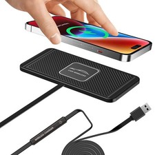 Wireless Car Charger Qi Charging Pad Fast 15W 10W 7.5W Charge Adapter for iPh...