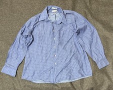 Van Heusen Men's Size XL 17 34/35 Plaid Long Sleeve Shirt