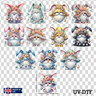 12 Ostern Wichtel UV DTF Tasse Aufkleber DIY Libbey Glas Aufkleber Mix eas98