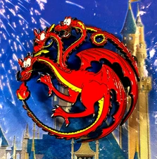 🐲 Mushu Mulan Fantasy Pin - Mushu 3 Headed Dragon Mulan Disney GOT Inspired Pin