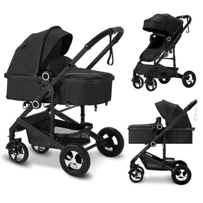 3-In-1 Convertible Baby Stroller with Big Seat and Adjustable Canopy, 24 Pound, 