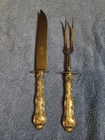 Gorham STRASBOURG Sterling Silver Handle Small Roast Carving Set