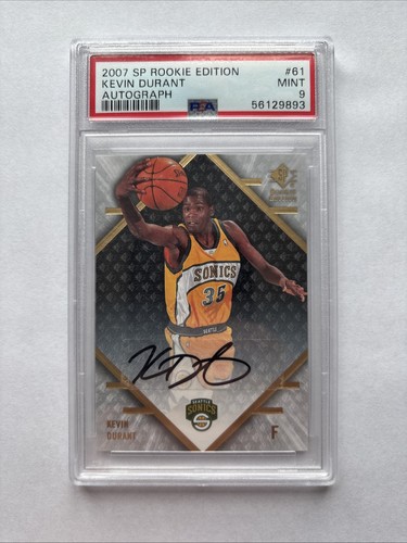 2007 SP ROOKIE EDITION AUTO #61 KEVIN DURANT ROOKIE RC PSA 9