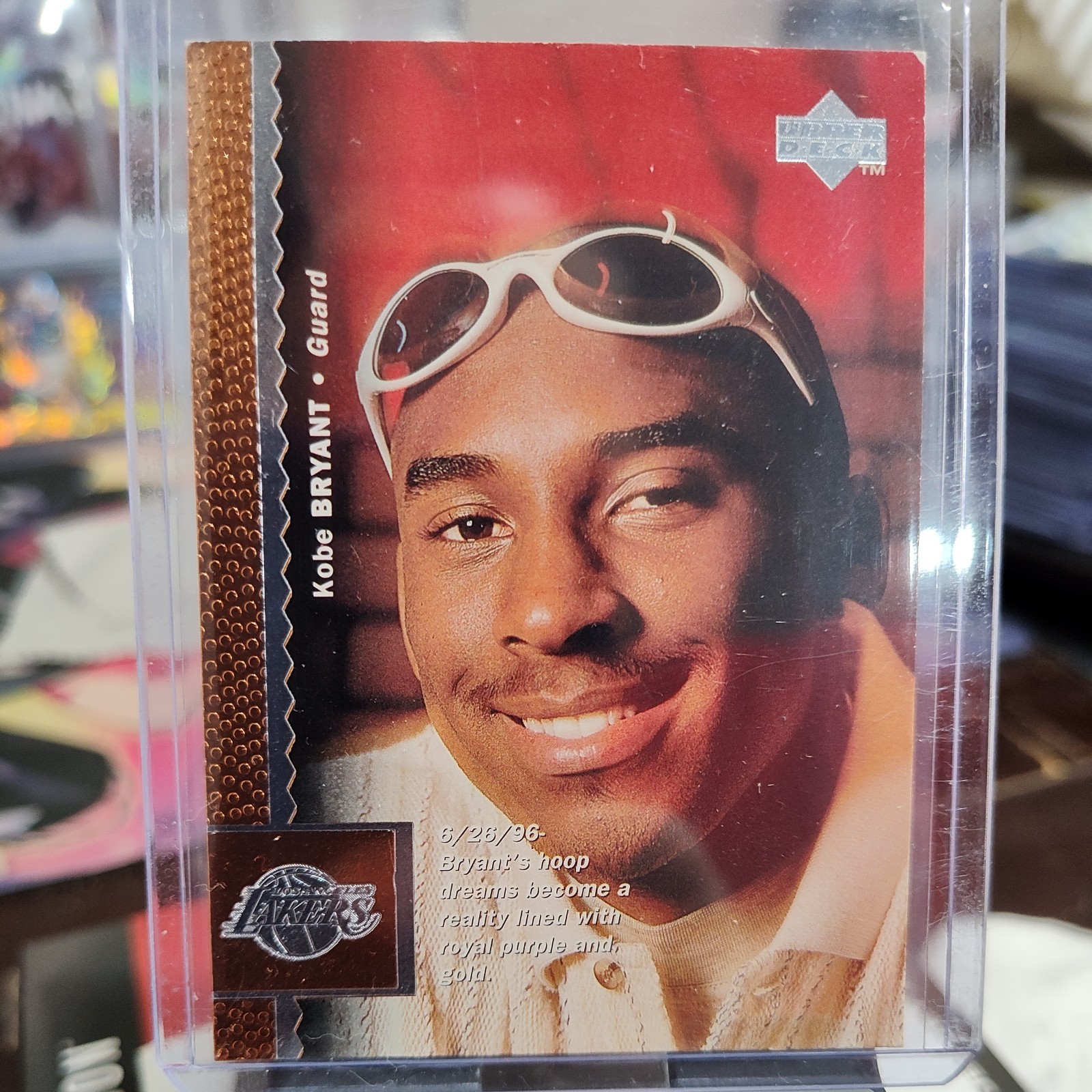 1996-97 Upper Deck - Kobe Bryant #58 (RC) whitening on edges