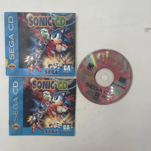 Sonic CD Sega CD NOT FOR RESALE Cardboard Sleeve Version W/ MANUAL Tested Works