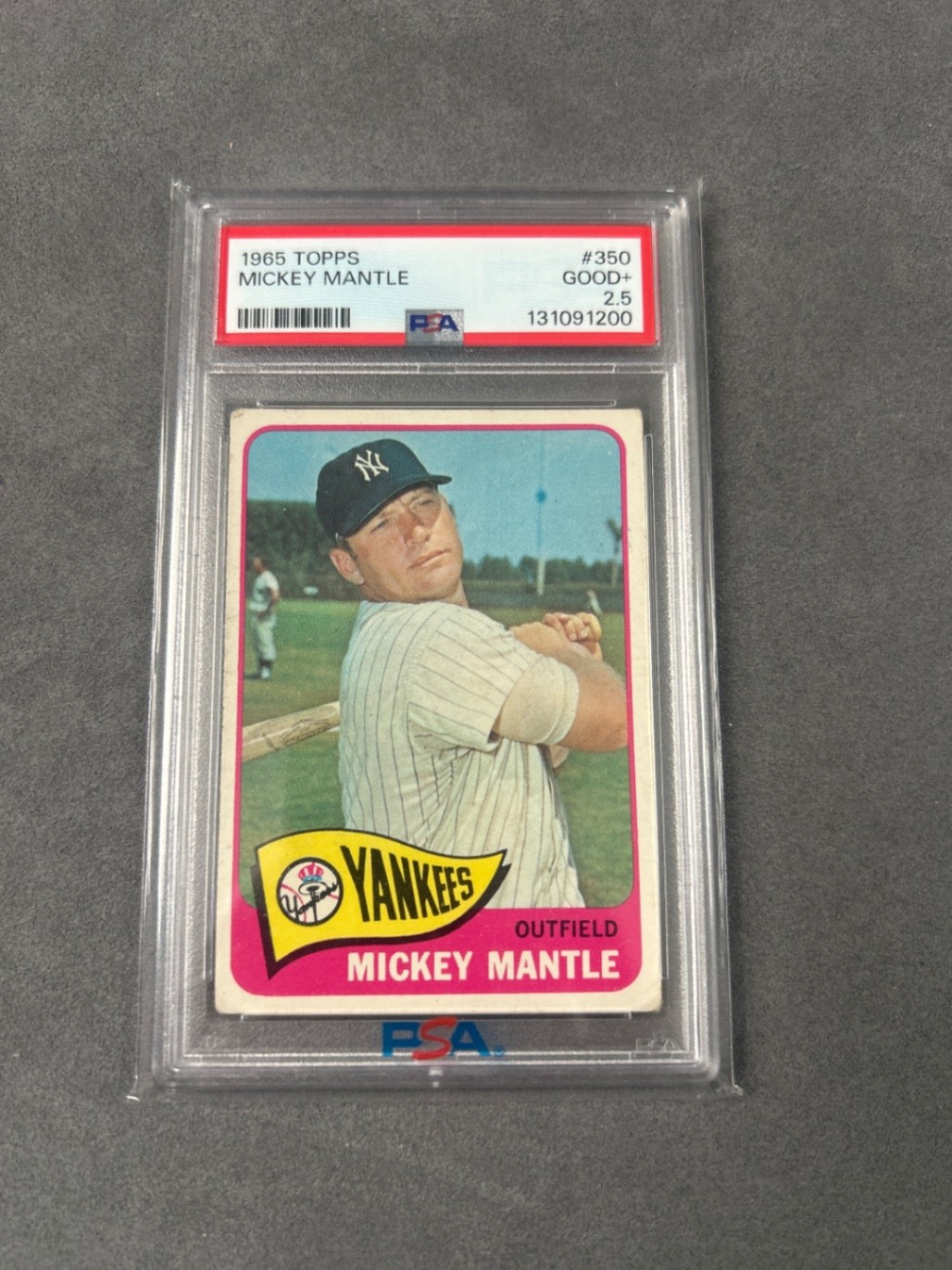 1965 Topps Mickey Mantle #350 PSA 2.5 - VINTAGE BASEBALL - INVEST