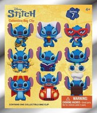 Disney Lilo Stitch Series 7 Figural 3D Foam Bag Clip Blind Bag 3 Pack Keychain