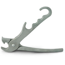 Winco 8" Cast Aluminum Pizza Pan with Gripper Handle